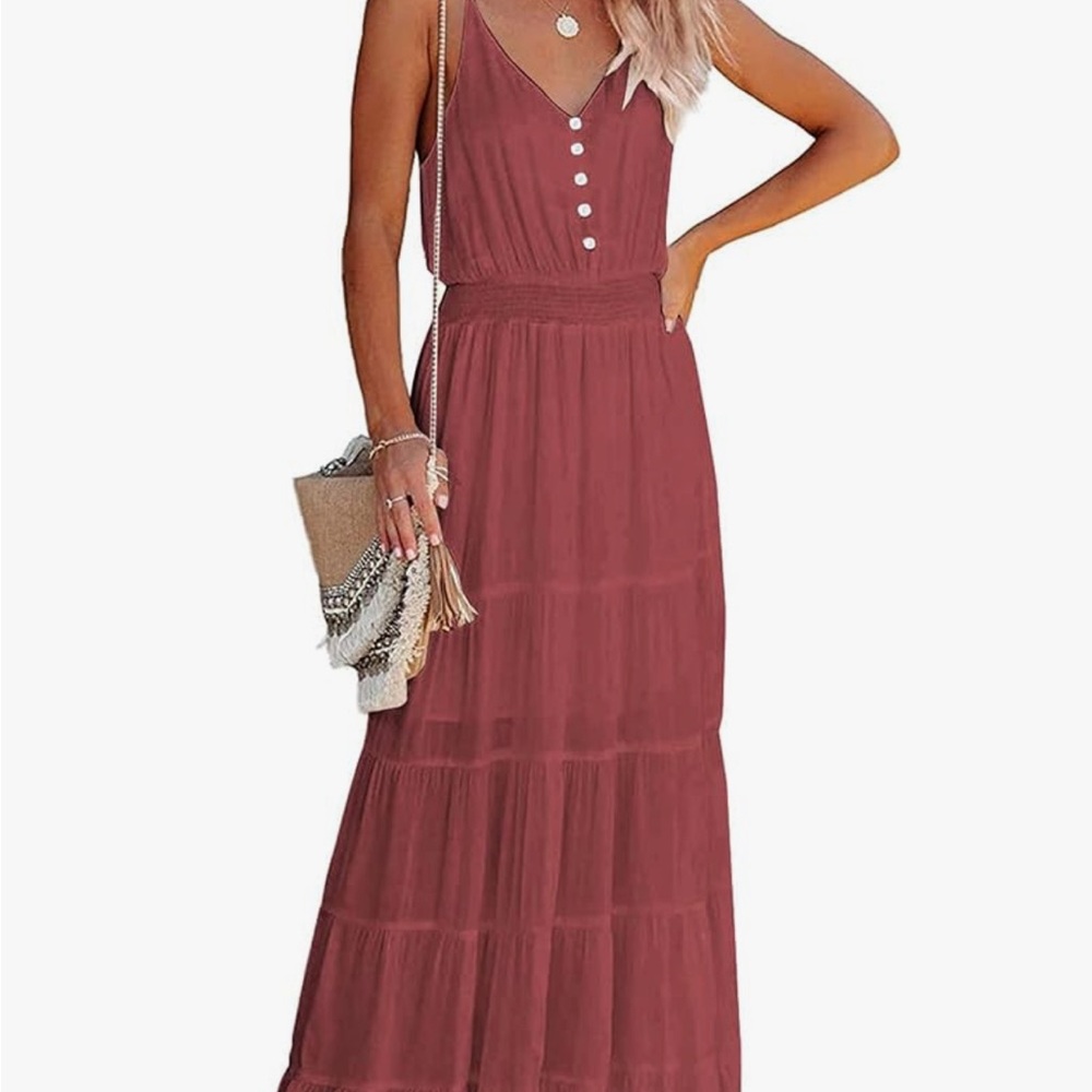 Prettygarden spaghetti strap sleeveless high waist beach long maxi dress